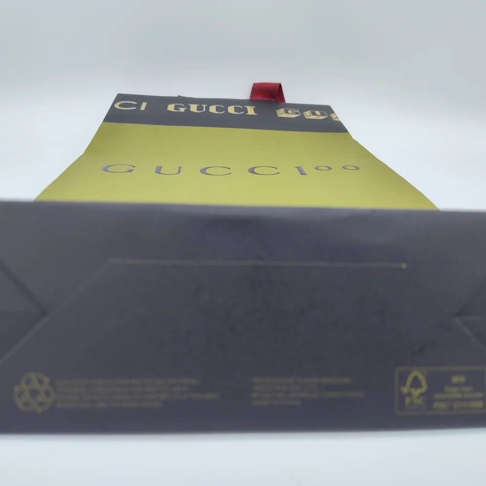 Gucci 100 Limited Edition Boutique Shopping Bag Med Olive Black Gold LIMITED RUN